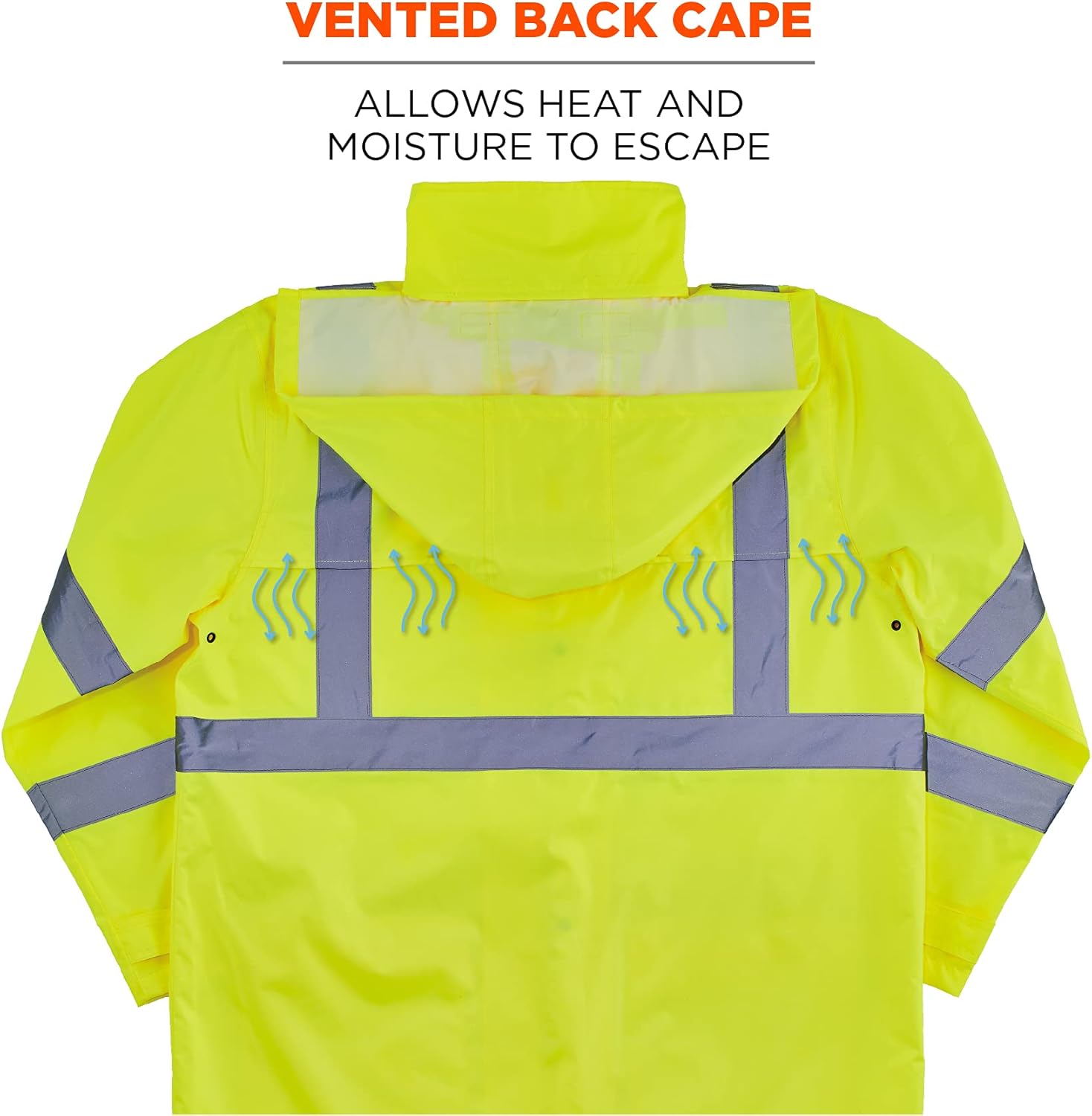 Ergodyne GloWear 8366 Lightweight Type R Class 3 High-Visibility Rain Jacket