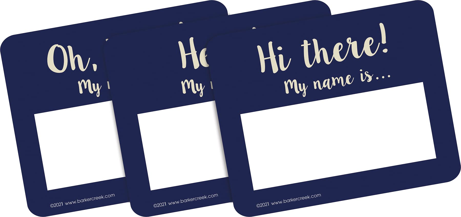 Barker Creek Name Badges & Self-Adhesive Labels, Oh, Hello!, Multi-Design, Multi Purpose, Use as Name Tags, Gift Tags