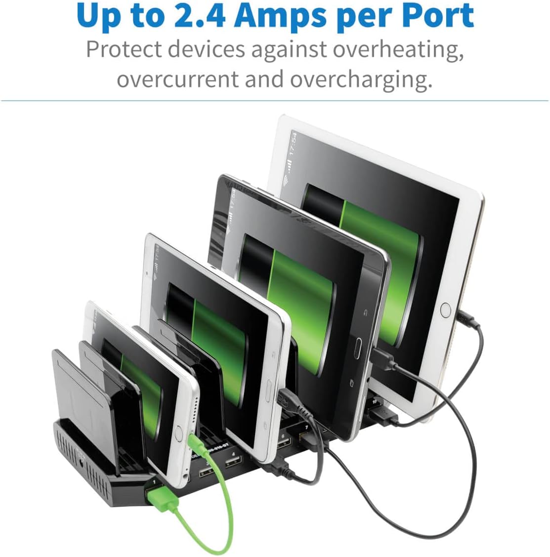 TRIPP LITE USB Charging Station with Storage and Adjustable Brackets