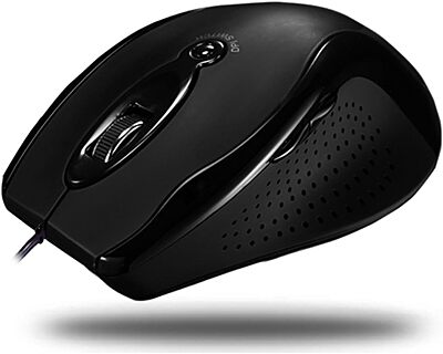 ADESSO iMouse G2 - USB Ergonomic Optical Mouse Adjustable DPI, Black