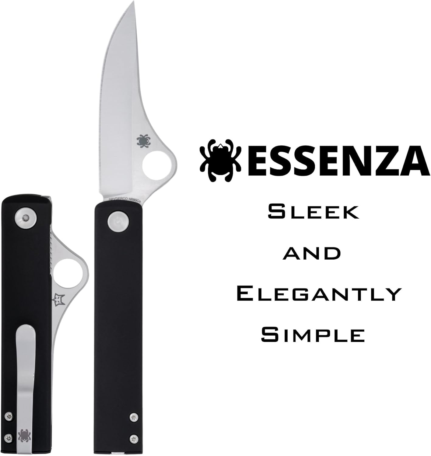 Spyderco Essenza Sleek and Elegant Folding Knife - N690Co Steel Blade with Aluminum Handle, LinerLock, PlainEdge - C272ALBKP