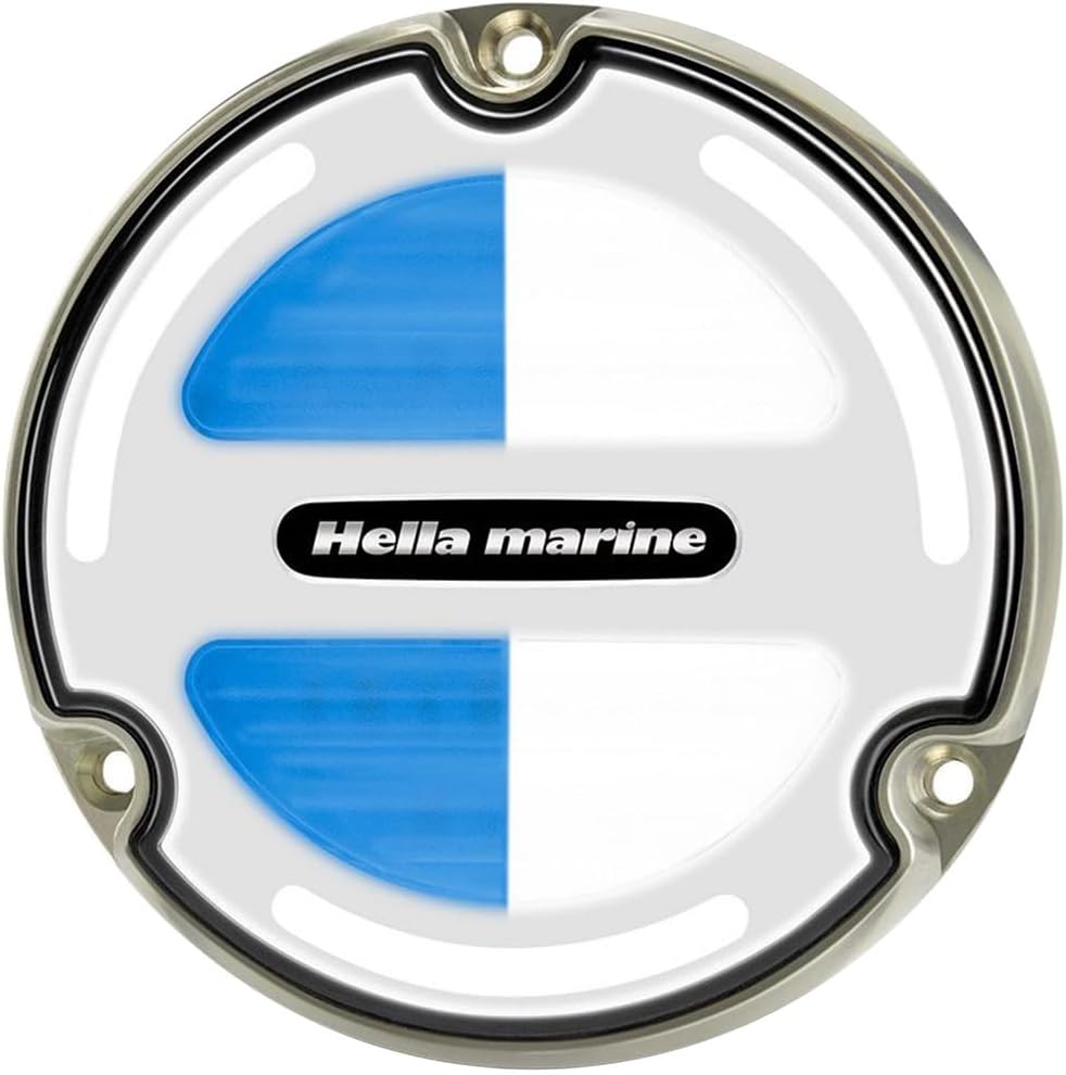 Hella Marine Apelo A3 White/Blue Underwater Light - Bronze - White Lens