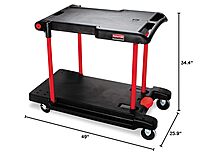Rubbermaid Commercial Products Convertible Utility Cart/Platform Truck Combination, 400 lb. Capacity, Black