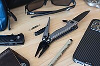 SOG Flash MT Compact EDC Multi-Tool with CRYO D2, 7 Tools, Stainless-Steel Housing
