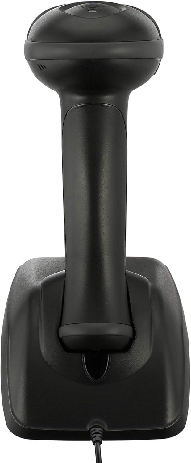 Adesso NuScan 2500 2D Barcode Scanner Wireless Bluetooth & 2.4GHz Handheld Bar Code Reader with Charging Cradle for POS