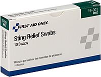 First Aid Only 19-001 Sting Relief Swabs, 10 Count (Pack of 1)