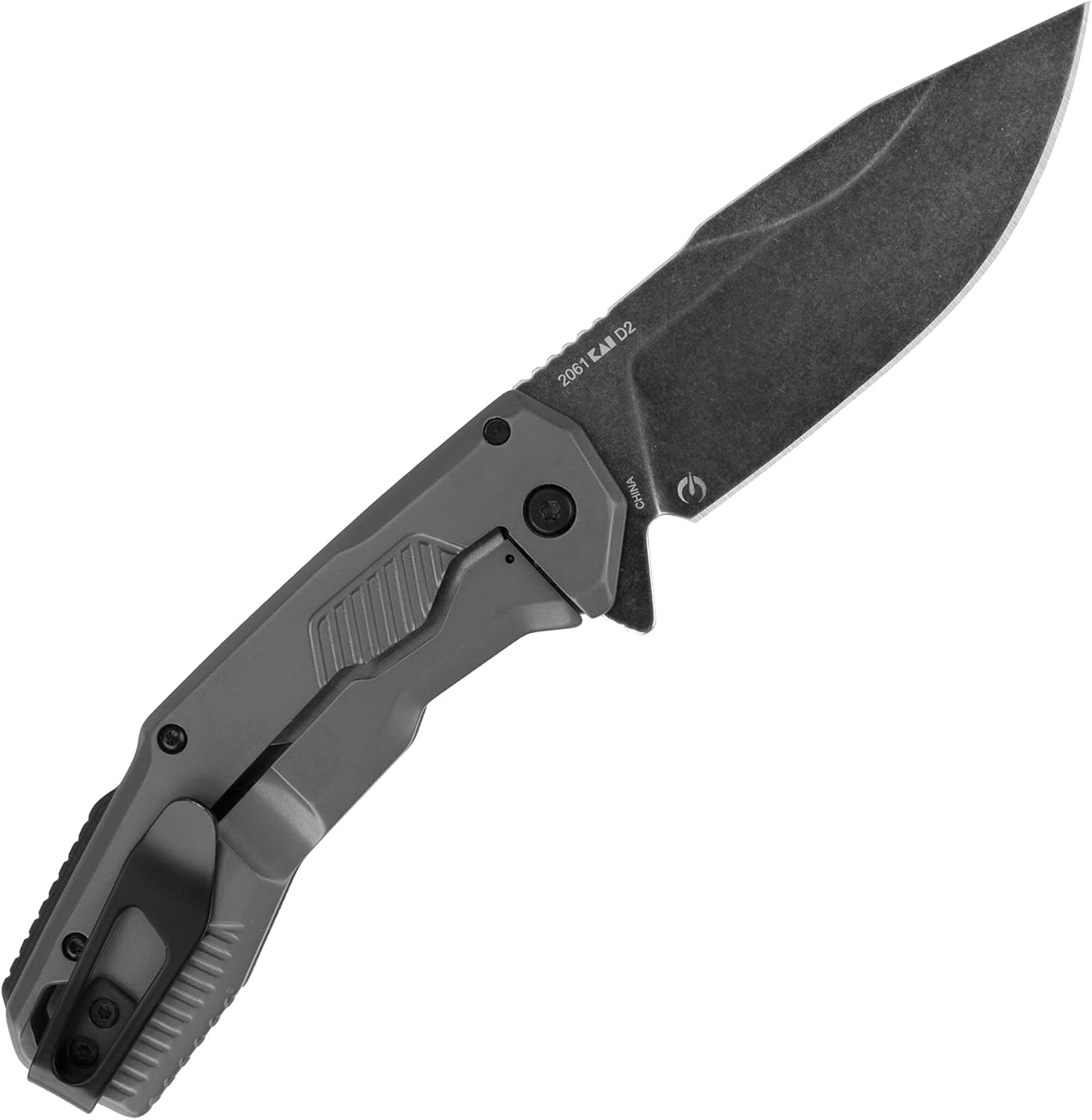 Kershaw Cannonball Pocket Knife, 3.5" D2 Carbon Steel Drop Point Blade, assisted opening with Flipper, Frame Lock, EDC