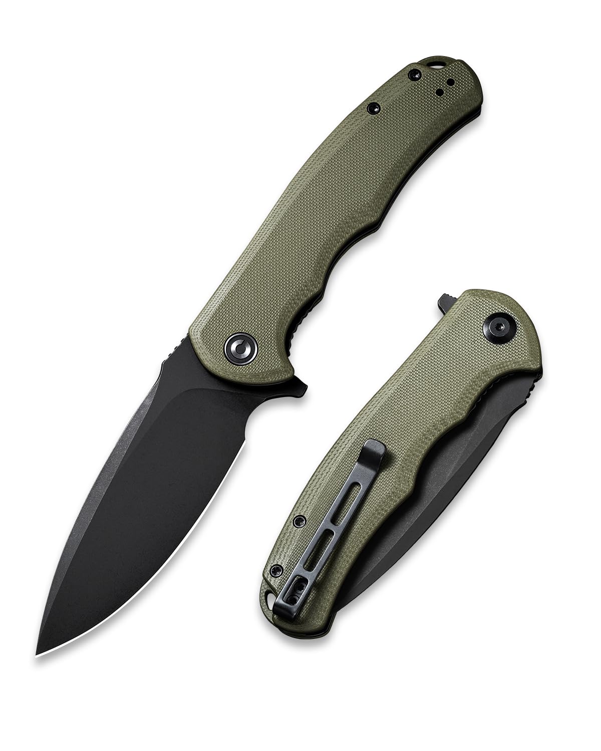 CIVIVI Praxis Flipper Folding Pocket Knife, 3.75" Black Stonewashed 9Cr18MoV
