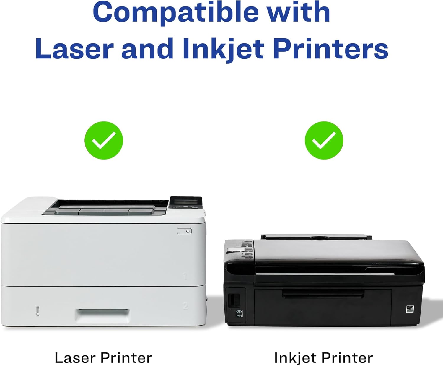 Avery Matte White Removable Square Labels, Sure Feed Technology, Print-to-The-Edge, 3/4" x 3/4"