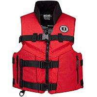 Mustang Survival Accel 100 Fishing Foam Vest Large Red/Black