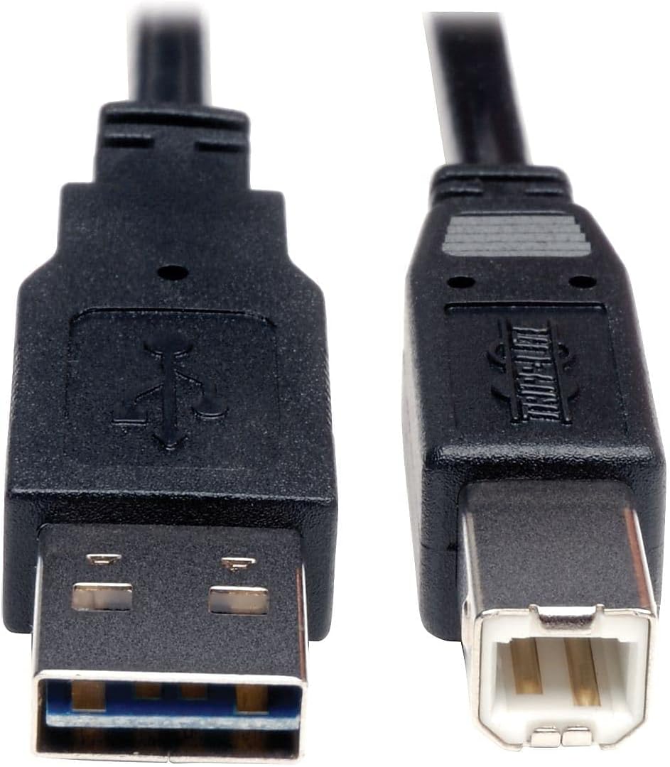 Tripp Lite Universal Reversible USB 2.0 Hi-Speed Cable (Reversible A to B M/M) 10-ft.(UR022-010)