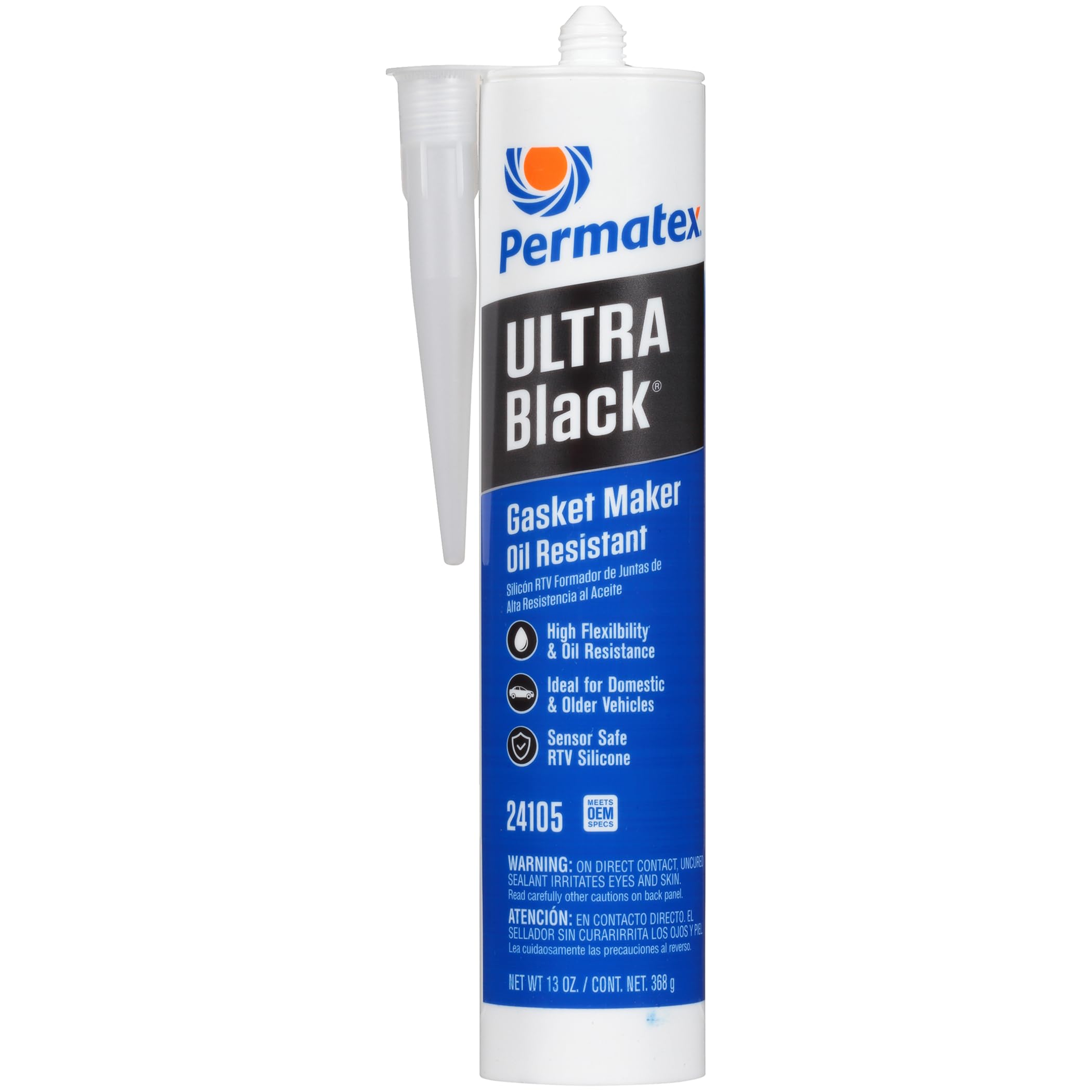 PERMATEX RTV Silicone Gasket Maker, Sensor-Safe Oil-Resistant