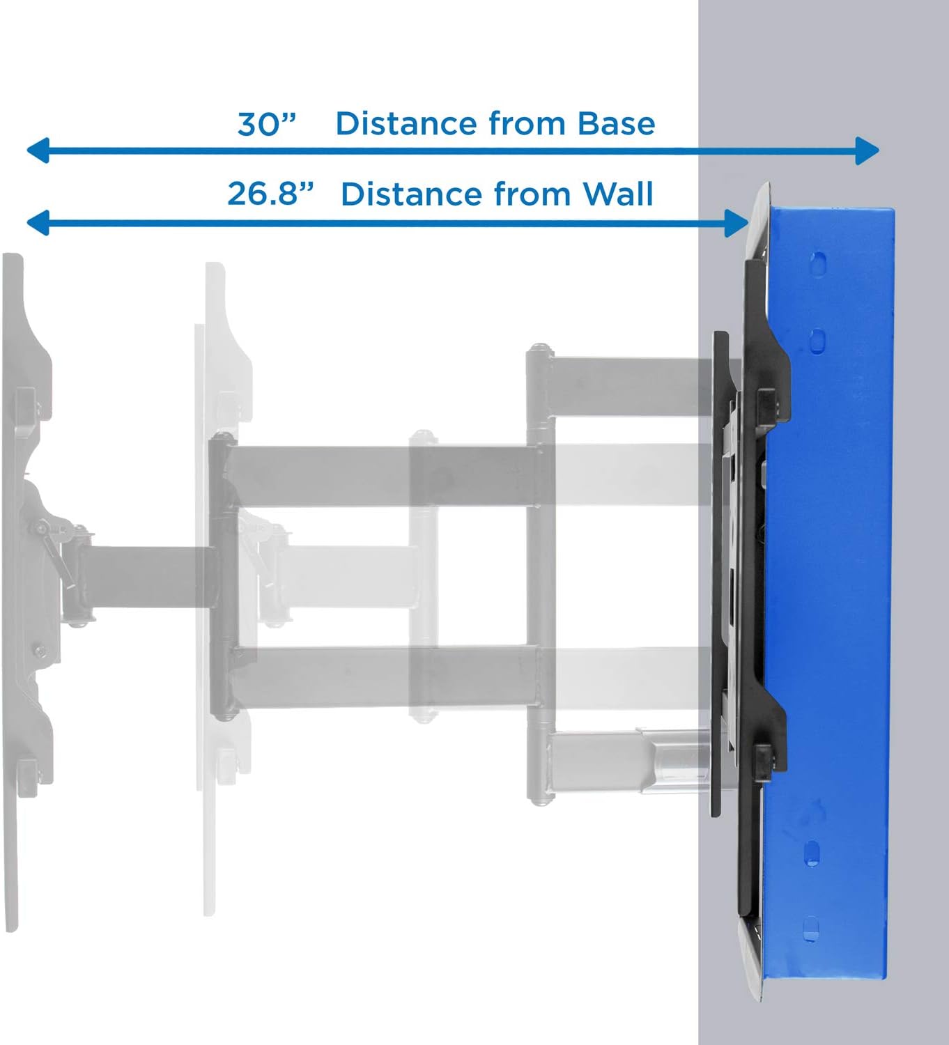 Mount-It! Recessed TV Wall Mount, Articulating Full Motion in-Wall TV Bracket for Flush Installation