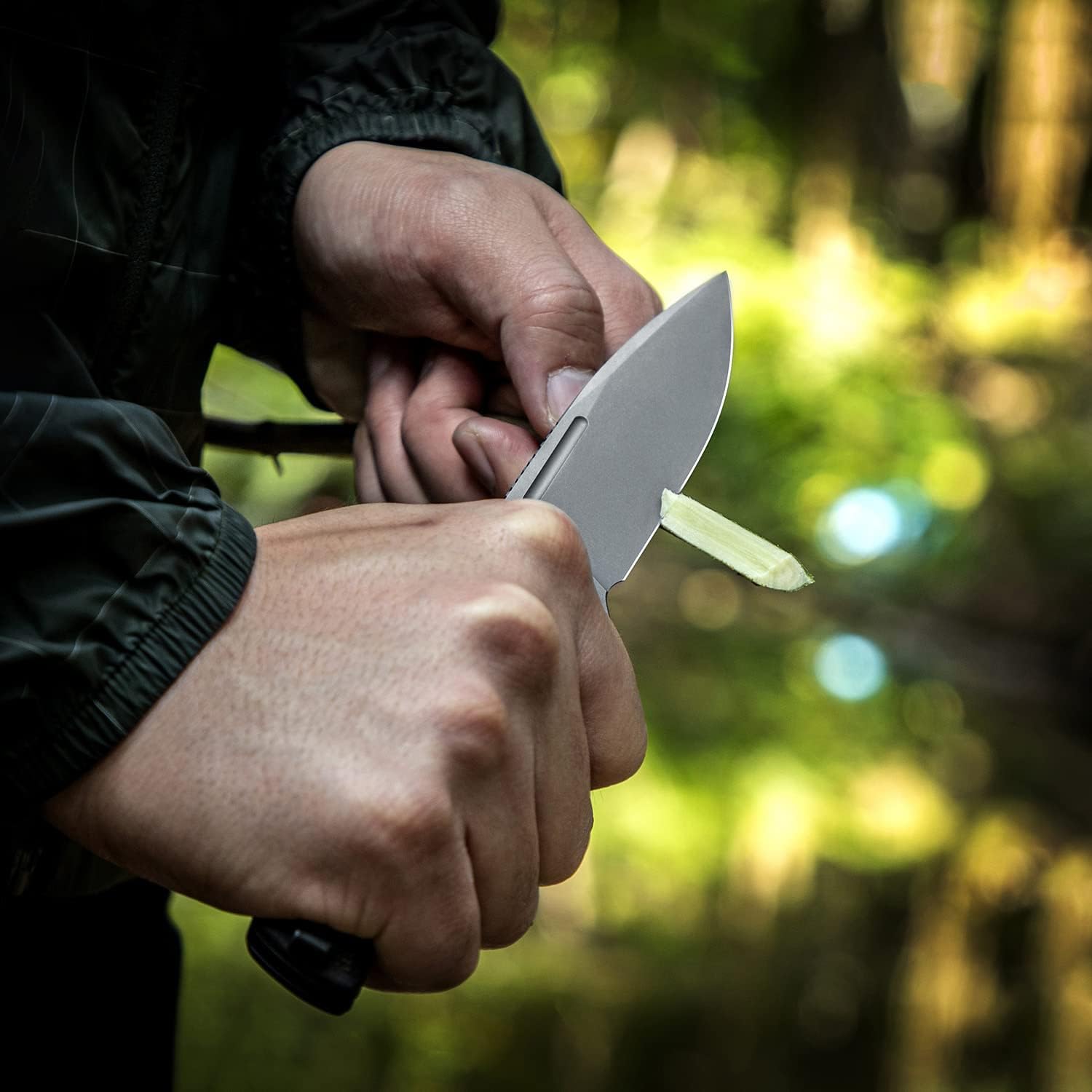 CIVIVI Conspirator Pocket Folding Knife 3.48in Blade, Micarta Handle, Button Lock