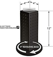 Azar Displays 4-Sided Revolving Pegboard Counter Display