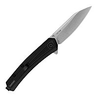 Kershaw Raygun Folding Pocket Knife, 2.8 inch 4Cr14 Gray Stainless Steel Blade, Stonewashed Finish, Black Handle, Liner Lock