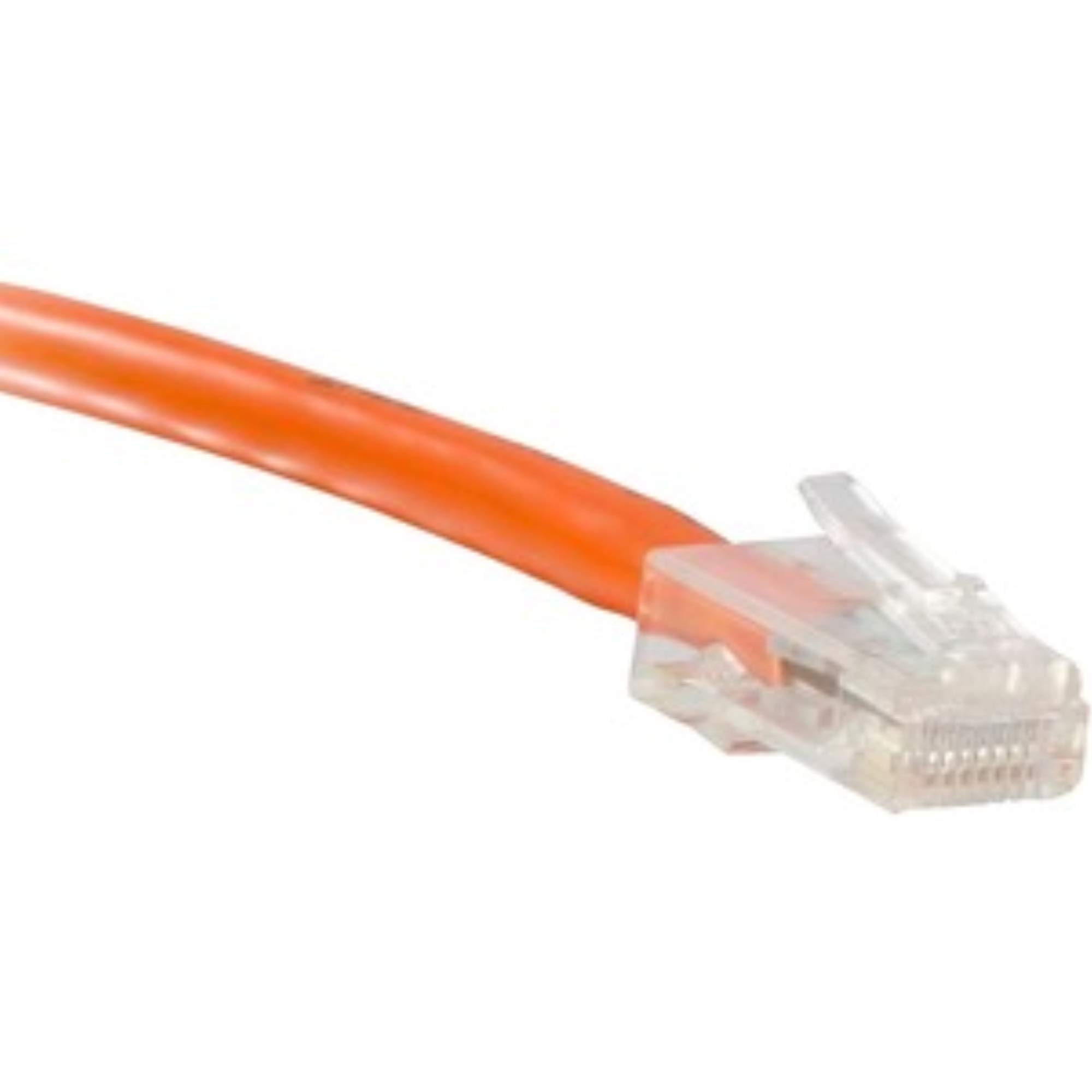 ENET Cat5e Orange 1 Foot Non-Booted UTP RJ45 Patch Cable