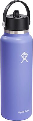 HYDRO FLASK Wide Mouth Flex Straw Cap Bottle - Insulated Stainless Steel