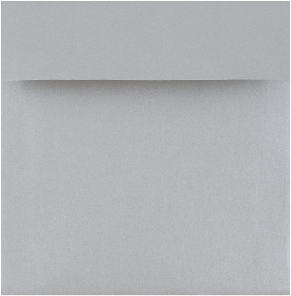 JAM PAPER Silver Stardream Metallic Invitation Envelopes