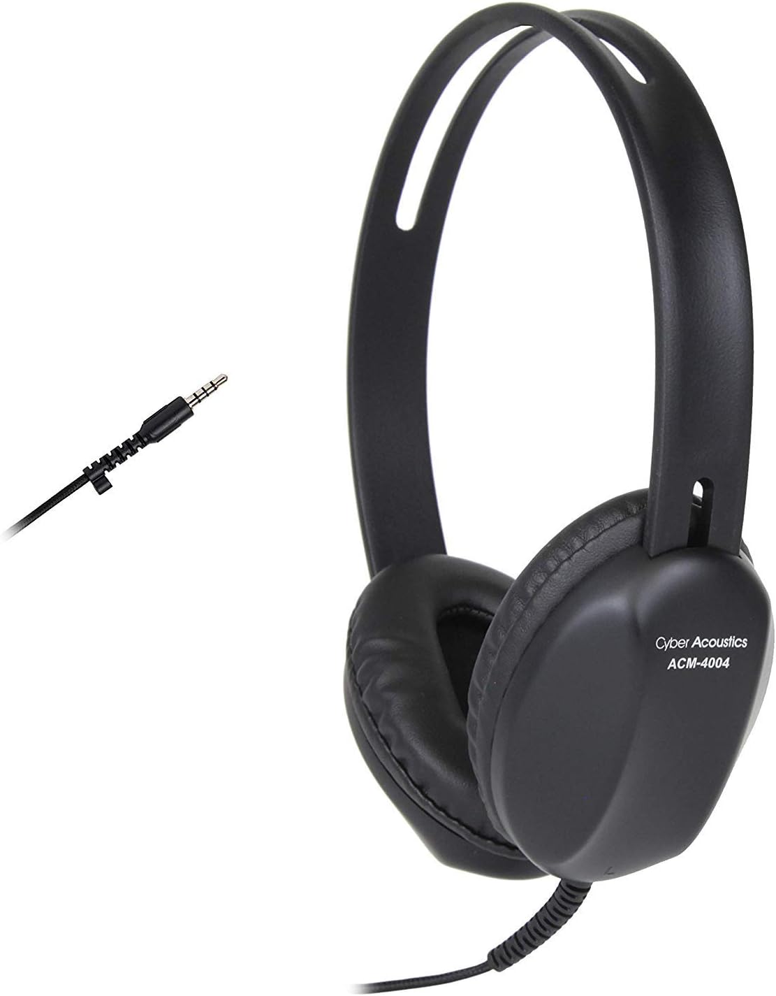 Cyber Acoustics Lightweight 3.5mm Headphones - Great for use with Cell Phones, Tablets, Laptops, PCs, Macs (ACM-4004) 1 Unit