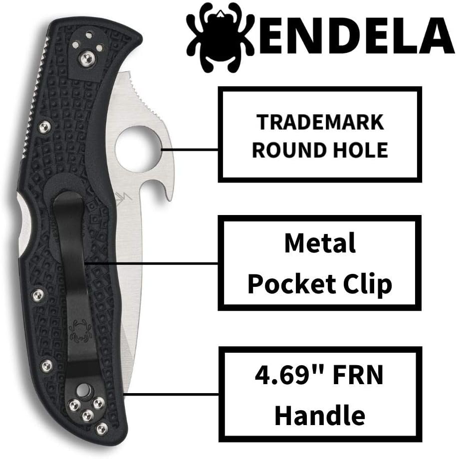 SPYDERCO Endela Lightweight Folding Knife with Emerson Opener