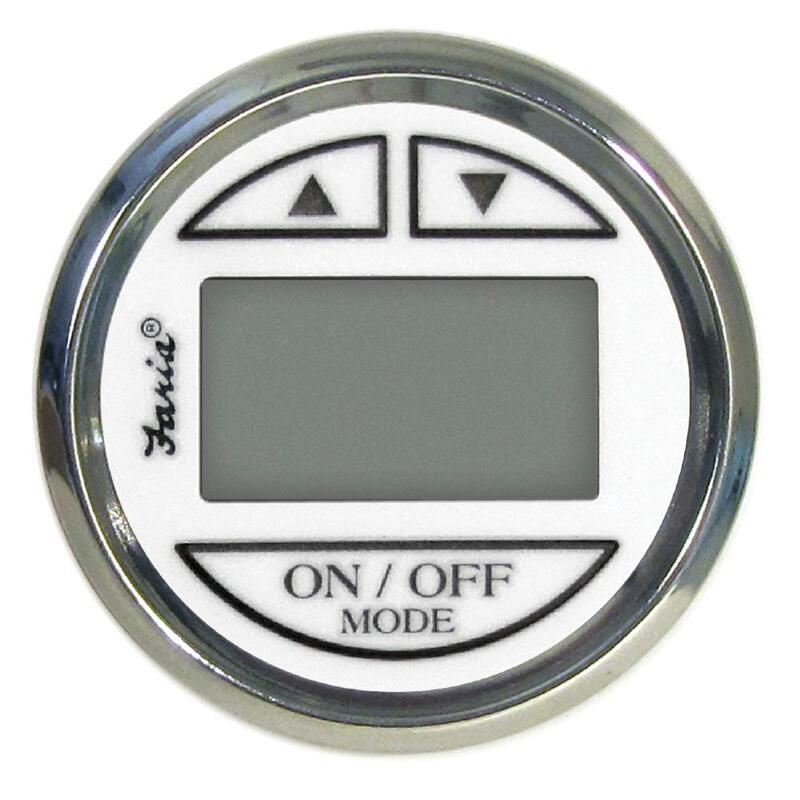 Faria Chesapeake White SS 2" Depth Sounder w/In-Hull Transducer