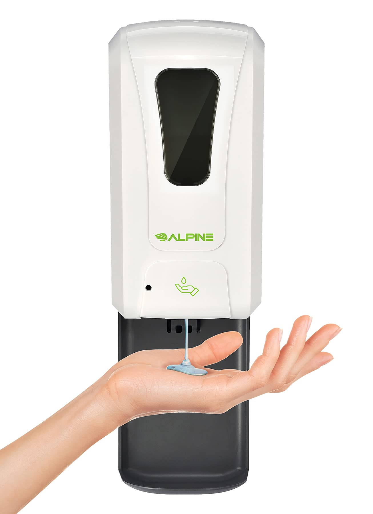 Alpine Automatic Hand Sanitizer Dispenser - Touchless Soap Dispenser with Drip Tray for Restaurant, Hospital, School, Hotel