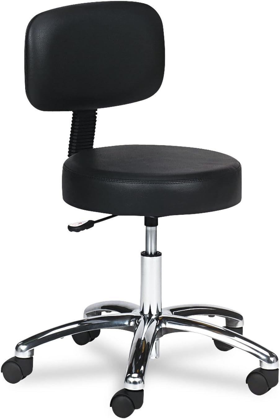 SAFCO Lab Stool with Vinyl Cushioned Seat and Chrome Base