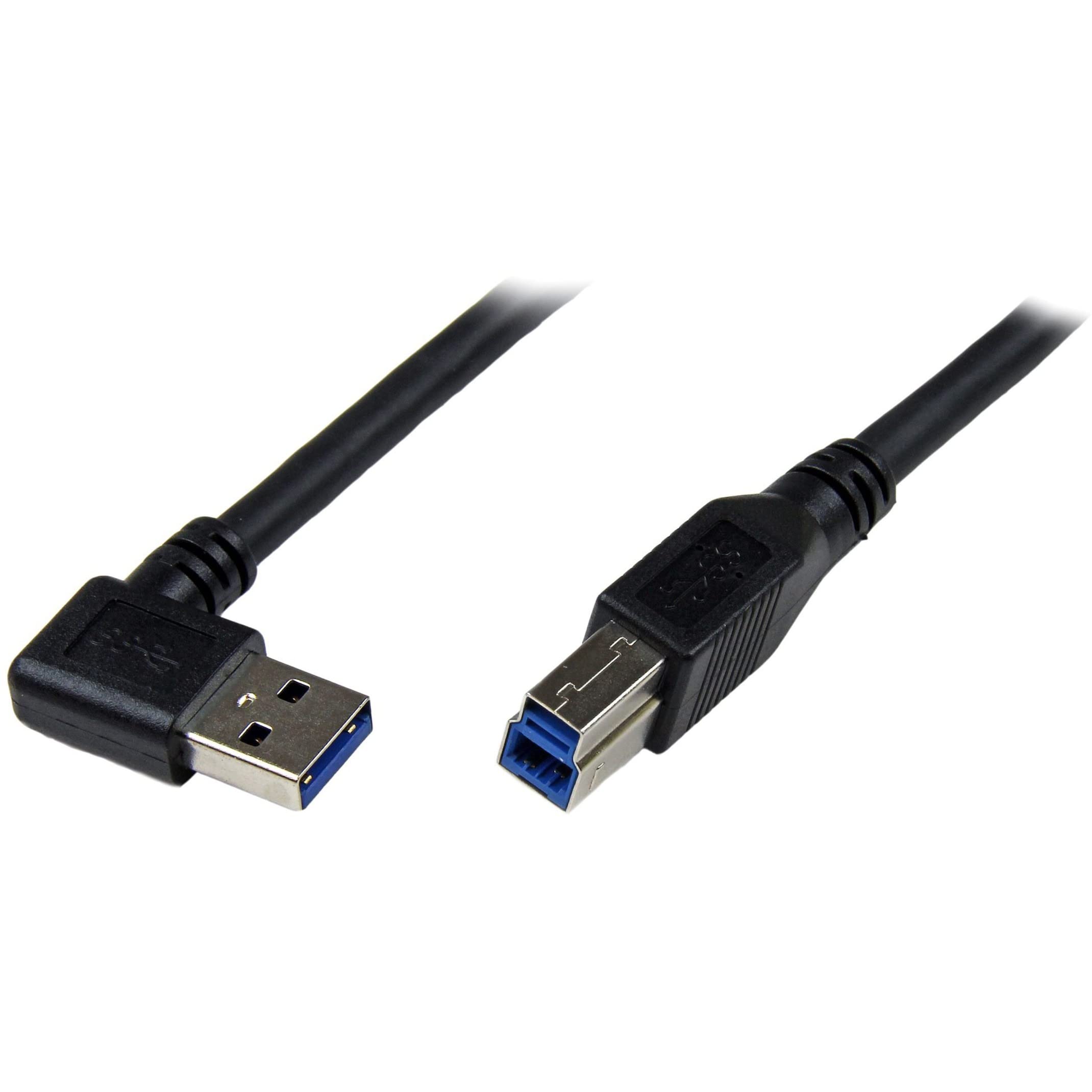 StarTech.com 1m Black SuperSpeed USB 3.0 Cable - Right Angle A to B - 3 ft USB 3 Cable