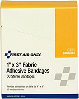 First Aid Only G121: 1"X3" Fabric Bandages, 50/Box