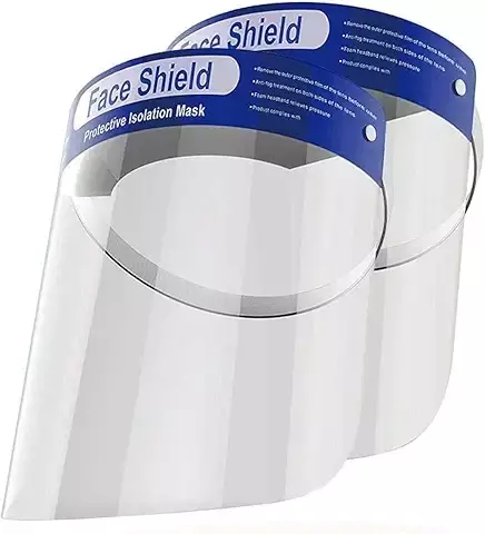 Escudo facial reutilizable de plástico de seguridad para rostro completo,