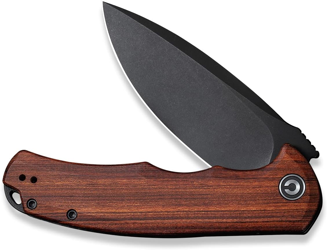 CIVIVI Praxis Flipper Folding Pocket Knife, 3.75" Black Stonewashed 9Cr18MoV