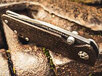 Böker Manukaftur Solingen M4 Sherman Damascus - Folding Collector's Pocket Knife Crafted from Recovered M4 Tank Materials