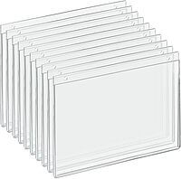 AZAR DISPLAYS U-Frame Wall-Mount Acrylic Sign Holders, Clear, Pack Of 10