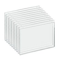 AZAR DISPLAYS U-Frame Wall-Mount Acrylic Sign Holders, Clear, Pack Of 10