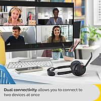 Jabra Evolve2 55 Stereo Wireless Headset - AirComfort, Noise-Cancelling Mics & Active Noise Cancellation