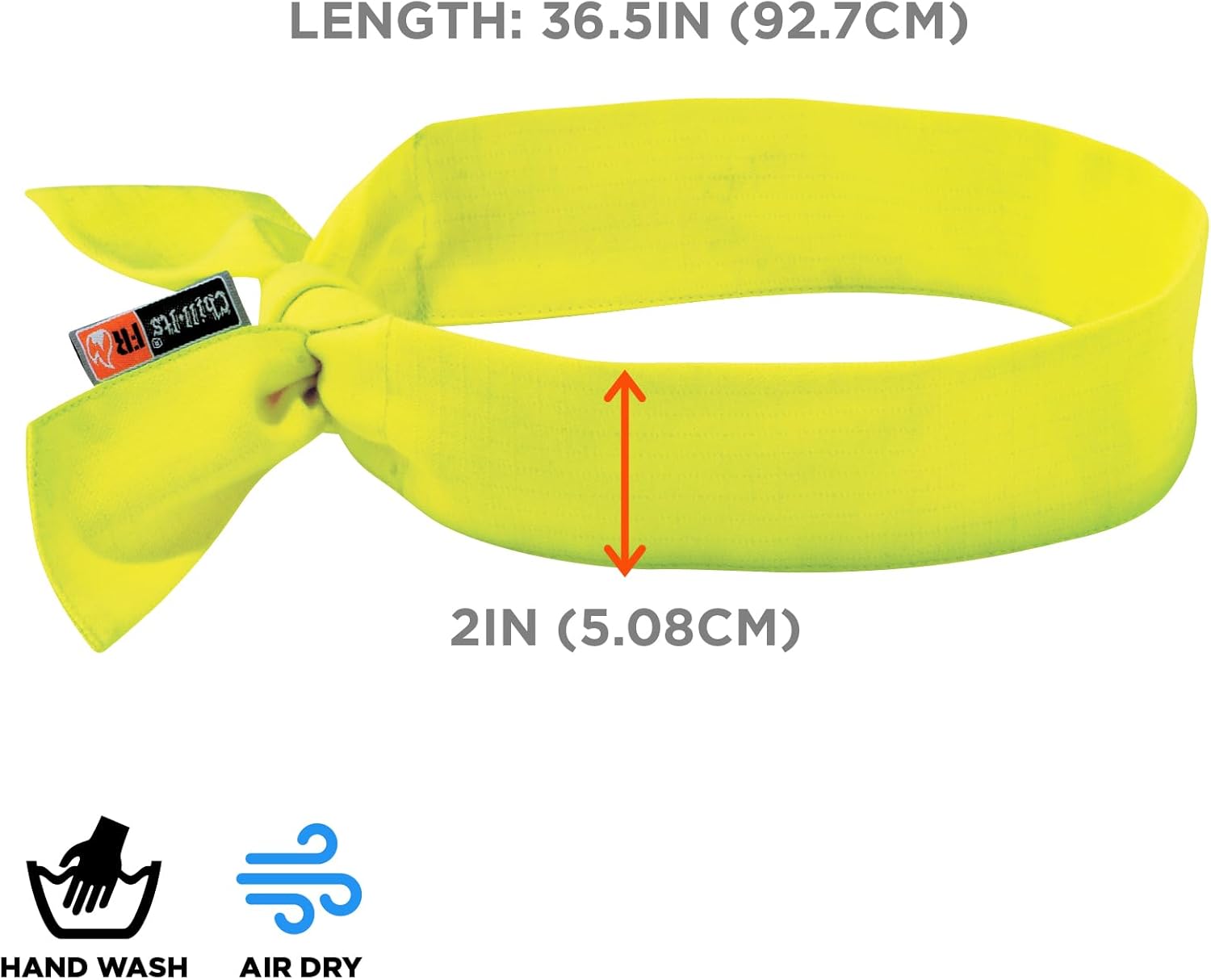 ERGODYNE Chill-Its 6700FR Evaporative FR Cooling Bandana, Tie Closure