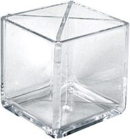 Azar Displays 556358 Cube Pencil Holder With Divider Desk Organizer, 5" Pack of 2