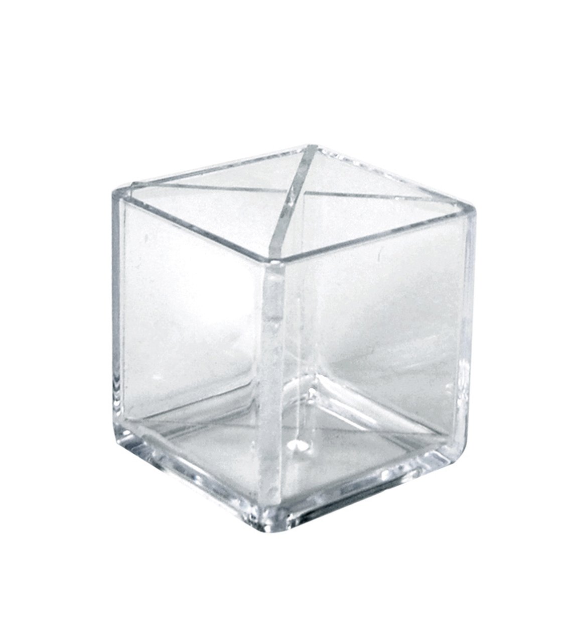 Azar Displays 556358 Cube Pencil Holder With Divider Desk Organizer, 5" Pack of 2