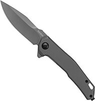 Kershaw Helitack Folding Pocket Knife, 3.3 inch Blade, Stainless Steel Handle, Every Day Carry Work Knife, Pocketclip