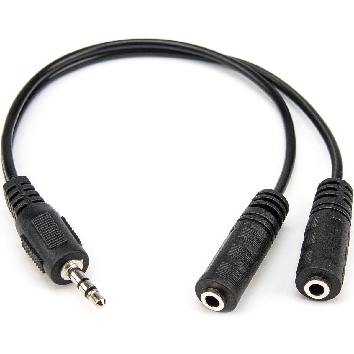 Rocstor Premium Slim Stereo Splitter Cable - 3.5mm Male to 2X 3.5mm Female