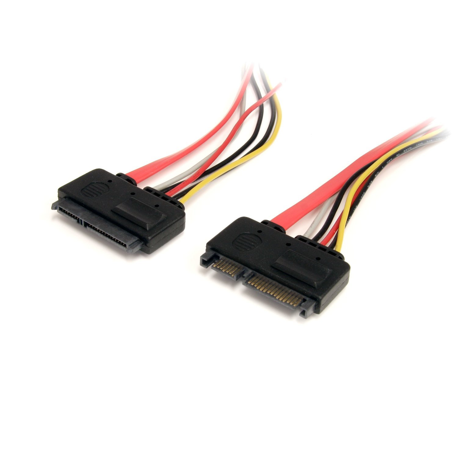 StarTech.com 12in 22 Pin SATA Power and Data Extension Cable - 1ft SATA Data Power Extension
