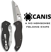 Spyderco Canis Knife with 3.43" CPM S30V Stainless Steel Blade and Carbon Fiber G-10 Laminate Handle - PlainEdge - C248CFP