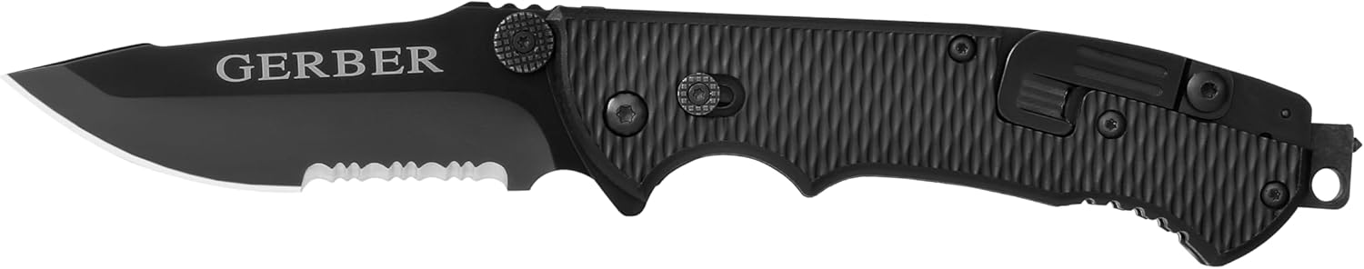 Gerber Gear Hinderer CLS Knife with Serrated Edge - 3.5" Serrated Blade Folding Knife - EDC Gear and Equipment