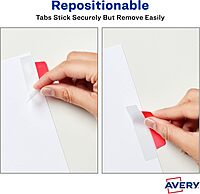 Avery Margin Ultra Tabs — Repositionable 2-Sided Writable Page Tabs