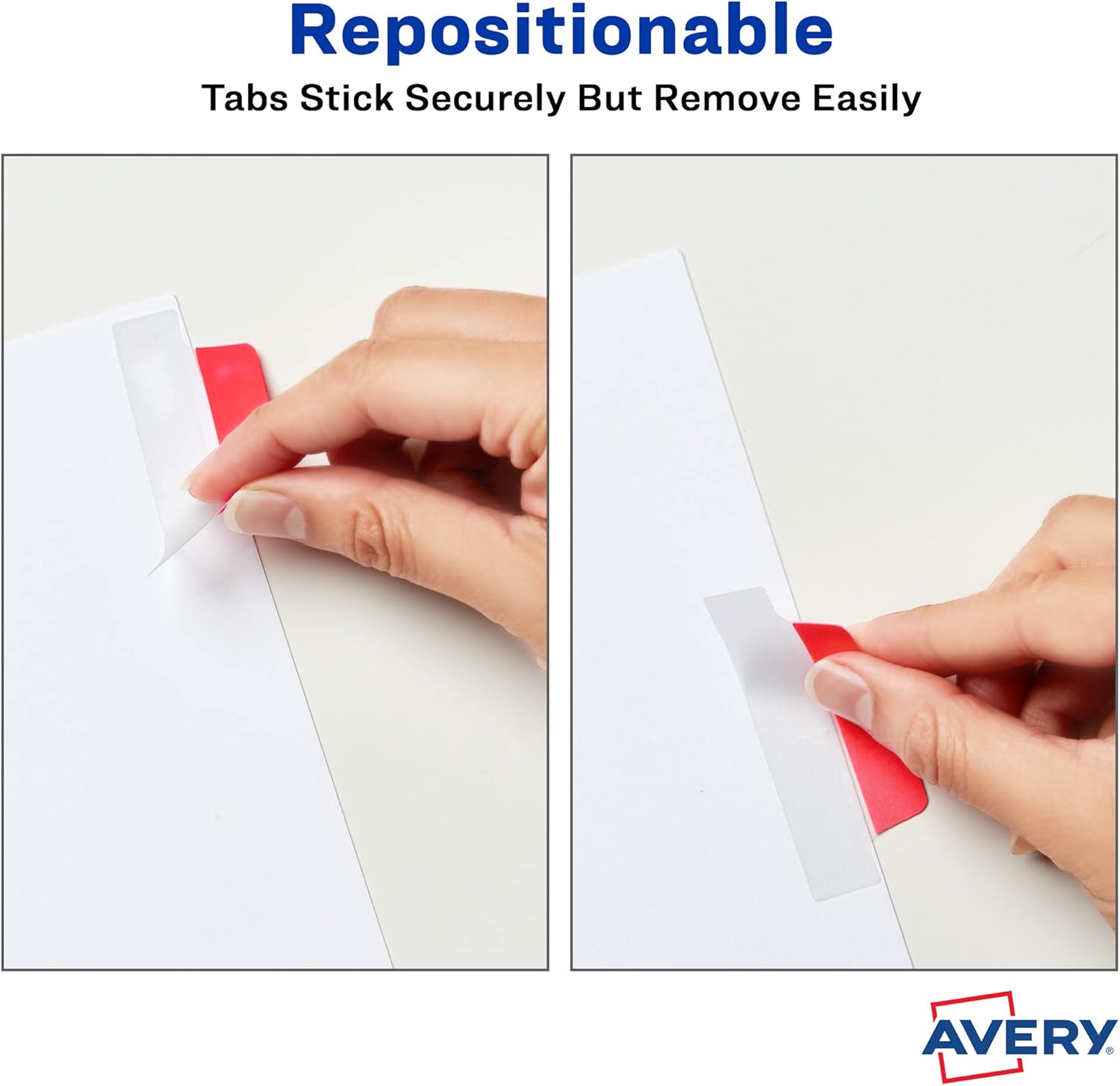 Avery Margin Ultra Tabs — Repositionable 2-Sided Writable Page Tabs