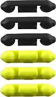 Scotty #1008 Stoppers for Line Releases & Auto Stop (6-Pack) (Black/ Yellow)