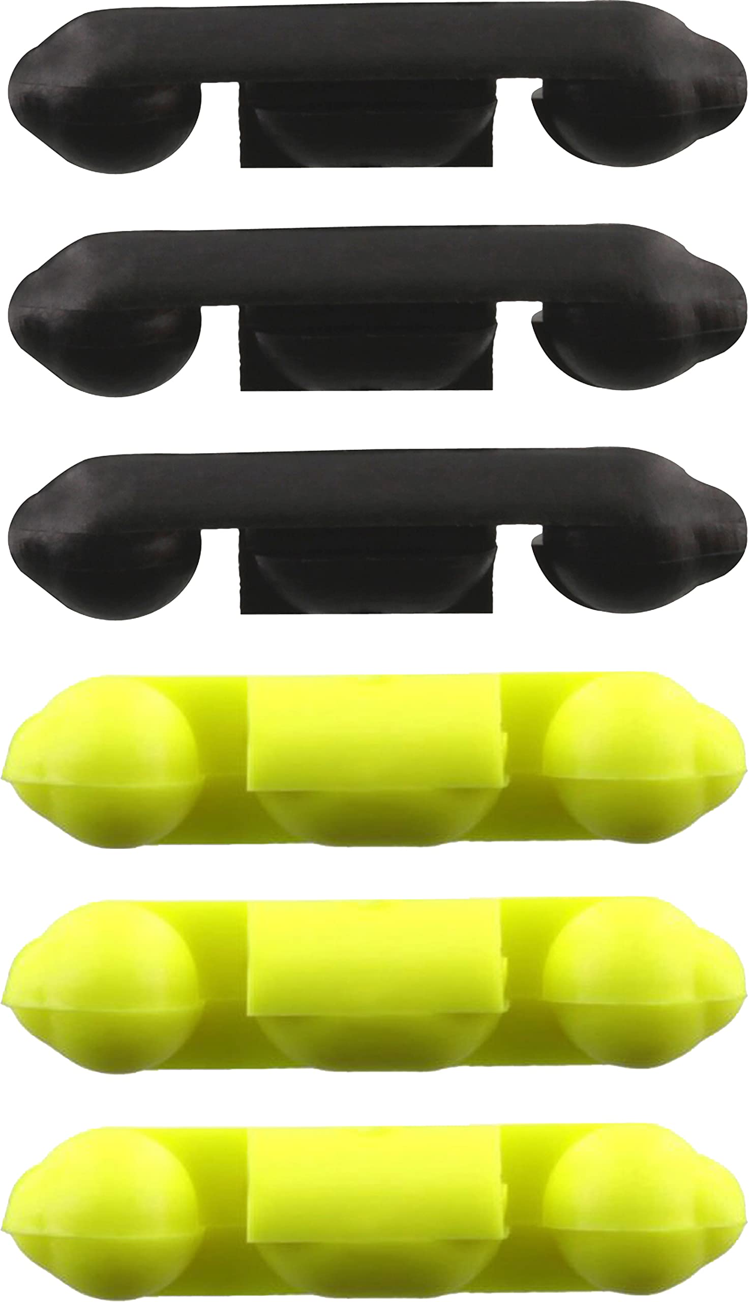 Scotty #1008 Stoppers for Line Releases & Auto Stop (6-Pack) (Black/ Yellow)