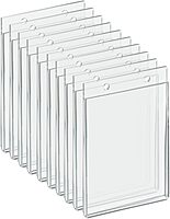 AZAR DISPLAYS U-Frame Wall-Mount Acrylic Sign Holders, Clear, Pack Of 10