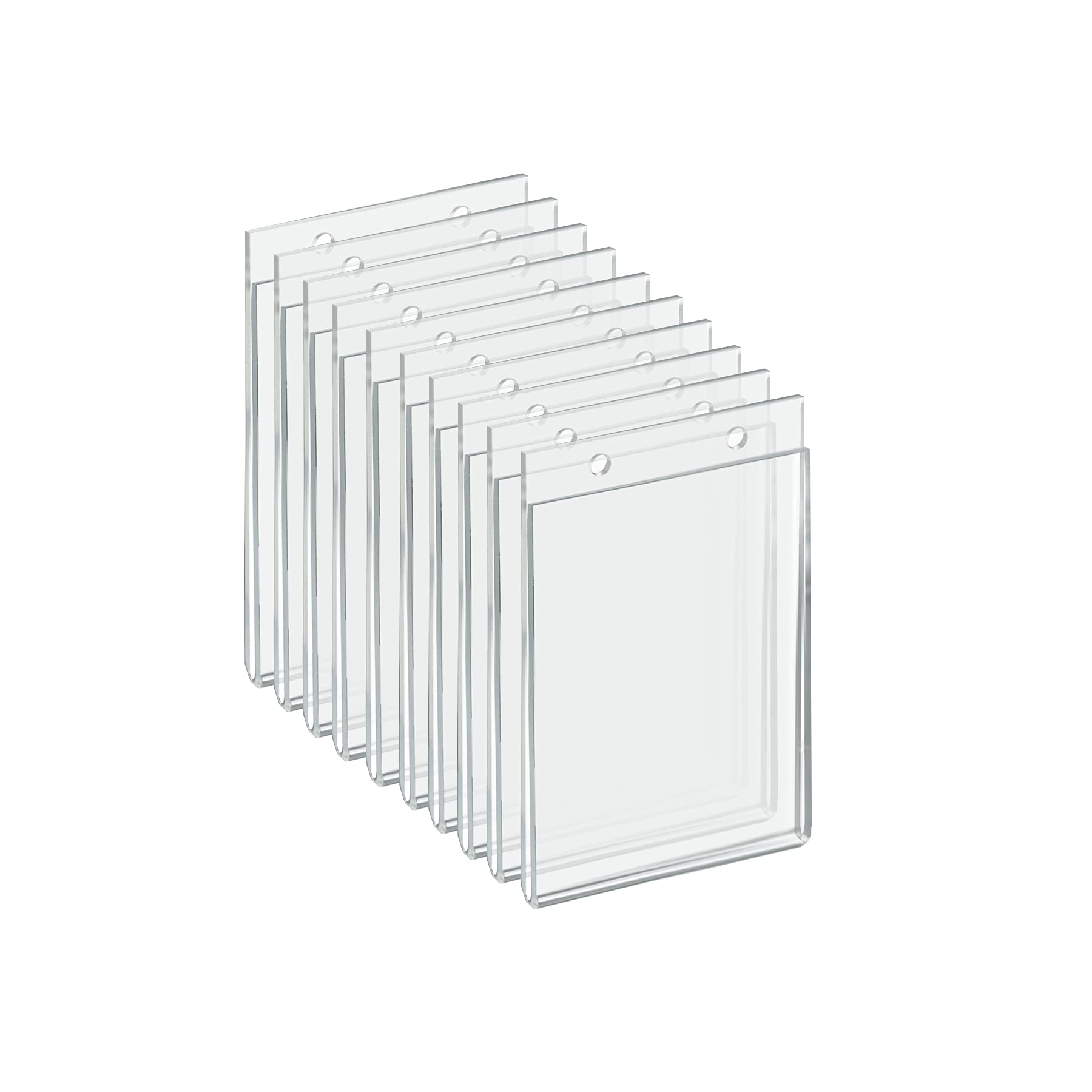 AZAR DISPLAYS U-Frame Wall-Mount Acrylic Sign Holders, Clear, Pack Of 10